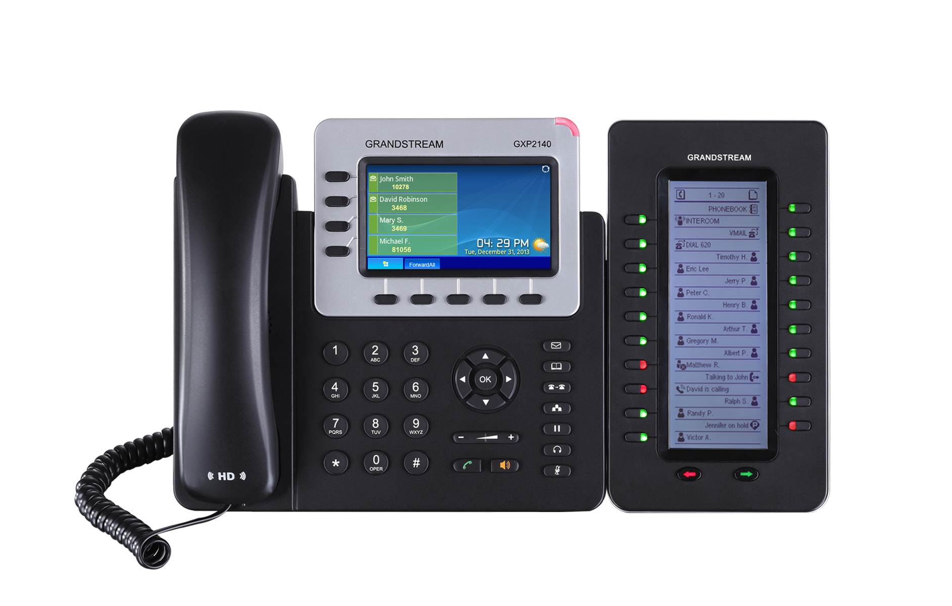 New Grandstream GXP2140 phones with Free Virtual PBX 